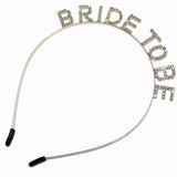 95733, "BRIDE TO BE" RHINESTONE HEADBAND