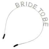 95733, "BRIDE TO BE" RHINESTONE HEADBAND
