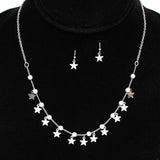 95734, DAINTY STAR CHARM WITH PEARL NECKLACE