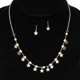 95734, DAINTY STAR CHARM WITH PEARL NECKLACE