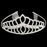 95752, PAVE RHINESTONE CROWN TIARA WITH HAIR COMB, WEDDING, BRIDAL, PROM