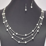 95758, DAINTY HEART ACCENT MULTI LAYERED NECKLACE