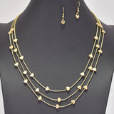 95758, DAINTY HEART ACCENT MULTI LAYERED NECKLACE