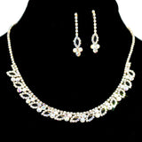 95766, CRYSTAL RHINESTONE NECKLACE SET, WEDDING, BRIDAL, PROM