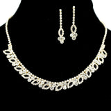 95766, CRYSTAL RHINESTONE NECKLACE SET, WEDDING, BRIDAL, PROM