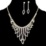 95768, CRYSTAL RHINESTONE NECKLACE SET, WEDDING, BRIDAL, PROM