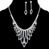 95768, CRYSTAL RHINESTONE NECKLACE SET, WEDDING, BRIDAL, PROM