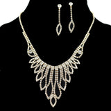 95768, CRYSTAL RHINESTONE NECKLACE SET, WEDDING, BRIDAL, PROM