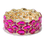 95770, TEARDROP RHINESTONE ACCENT STRETCH BRACELET, WEDDING, BRIDAL, PROM