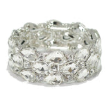 95770, TEARDROP RHINESTONE ACCENT STRETCH BRACELET, WEDDING, BRIDAL, PROM