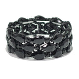 95770, TEARDROP RHINESTONE ACCENT STRETCH BRACELET, WEDDING, BRIDAL, PROM