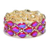 95770, TEARDROP RHINESTONE ACCENT STRETCH BRACELET, WEDDING, BRIDAL, PROM