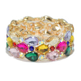 95770, TEARDROP RHINESTONE ACCENT STRETCH BRACELET, WEDDING, BRIDAL, PROM