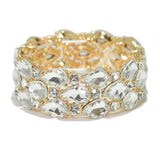95770, TEARDROP RHINESTONE ACCENT STRETCH BRACELET, WEDDING, BRIDAL, PROM