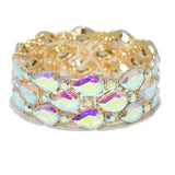 95770, TEARDROP RHINESTONE ACCENT STRETCH BRACELET, WEDDING, BRIDAL, PROM