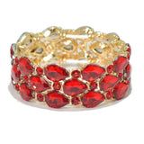 95770, TEARDROP RHINESTONE ACCENT STRETCH BRACELET, WEDDING, BRIDAL, PROM