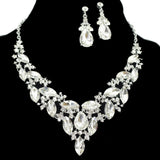 95774, MARQUISE RHINESTONE ACCENT EVENING NECKLACE SET, WEDDING, BRIDAL, PROM