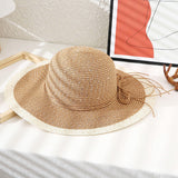 95788, TWO TONE WITH SHINE STRAW FLOPPY HAT