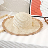 95788, TWO TONE WITH SHINE STRAW FLOPPY HAT