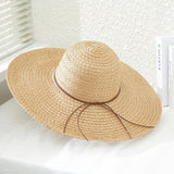 95791, STRAW FLOPPY HAT WITH STRING BRIM