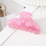 95800, PAINTED FLOWER PRINTED ACRYLIC HAIR CLAW