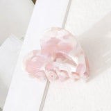 95801, SIDE HEART MARBLE ACETATE MINI HAIR CLAW