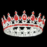 95907, CRYSTAL RHINESTONE FULL ROUND CROWN TIARA, WEDDING, BRIDAL, PROM, PAGEANT