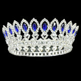 95908, MARQUISE CRYSTAL RHINESTONE FULL ROUND CROWN TIARA, WEDDING, BRIDAL, PROM, PAGEANT