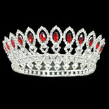 95908, MARQUISE CRYSTAL RHINESTONE FULL ROUND CROWN TIARA, WEDDING, BRIDAL, PROM, PAGEANT