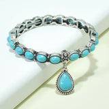 95924, WESTERN TEARDROP CHARM STRETCH BRACELET