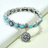 95925, WESTERN CONCHO CHARM STRETCH BRACELET