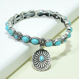 95926, WESTERN CONCHO CHARM STRETCH BRACELET