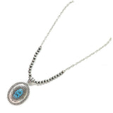 95927, WESTERN CONCHO PENDANT LONG NECKLACE