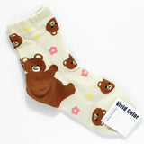95976, TEDDY BEAR PRINT SOCKS