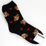 95981, PUPPY DOG WITH HEART PRINT SOCKS