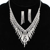 95999, CRYSTAL RHINESTONE NECKLACE SET, WEDDING, BRIDAL, PROM