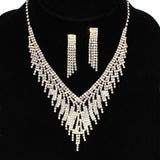 95999, CRYSTAL RHINESTONE NECKLACE SET, WEDDING, BRIDAL, PROM