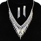 95999, CRYSTAL RHINESTONE NECKLACE SET, WEDDING, BRIDAL, PROM