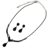 96000, TEARDROP ACCENT CRYSTAL RHINESTONE NECKLACE SET