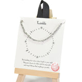 96018, GOLD DIPPED, "TWINKLE" DAINTY CHAIN NECKLACE