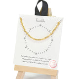 96018, GOLD DIPPED, "TWINKLE" DAINTY CHAIN NECKLACE