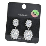 96041, CUBIC ZIRCONIA DANGLE EARRING, WEDDING, BRIDAL, PROM