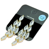 96044, MARQUISE ACCENT CUBIC ZIRCONIA EARRING, WEDDING, BRIDAL, PROM