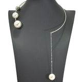 96048, PEARL DROP ACCENT CHOKER NECKLACE