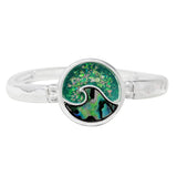 96063, OCEAN WAVE ABALONE STRETCH BRACELET