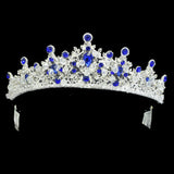 96086, CRYSTAL RHINESTONE CROWN TIARA WITH HAIR COMB, WEDDING, BRIDAL, PROM, PAGEANT