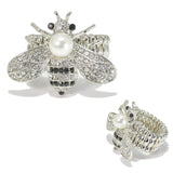 96093, BEE PAVE RHINESTONE STRETCH RING