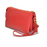 96094, 8"L PU SOFT LEATHER CLUTCH HANDBAG