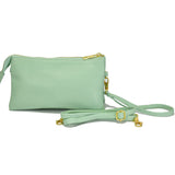 96094, 8"L PU SOFT LEATHER CLUTCH HANDBAG