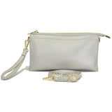 96100, 9.5"L PU SOFT LEATHER CLUTCH CROSSBODY BAG